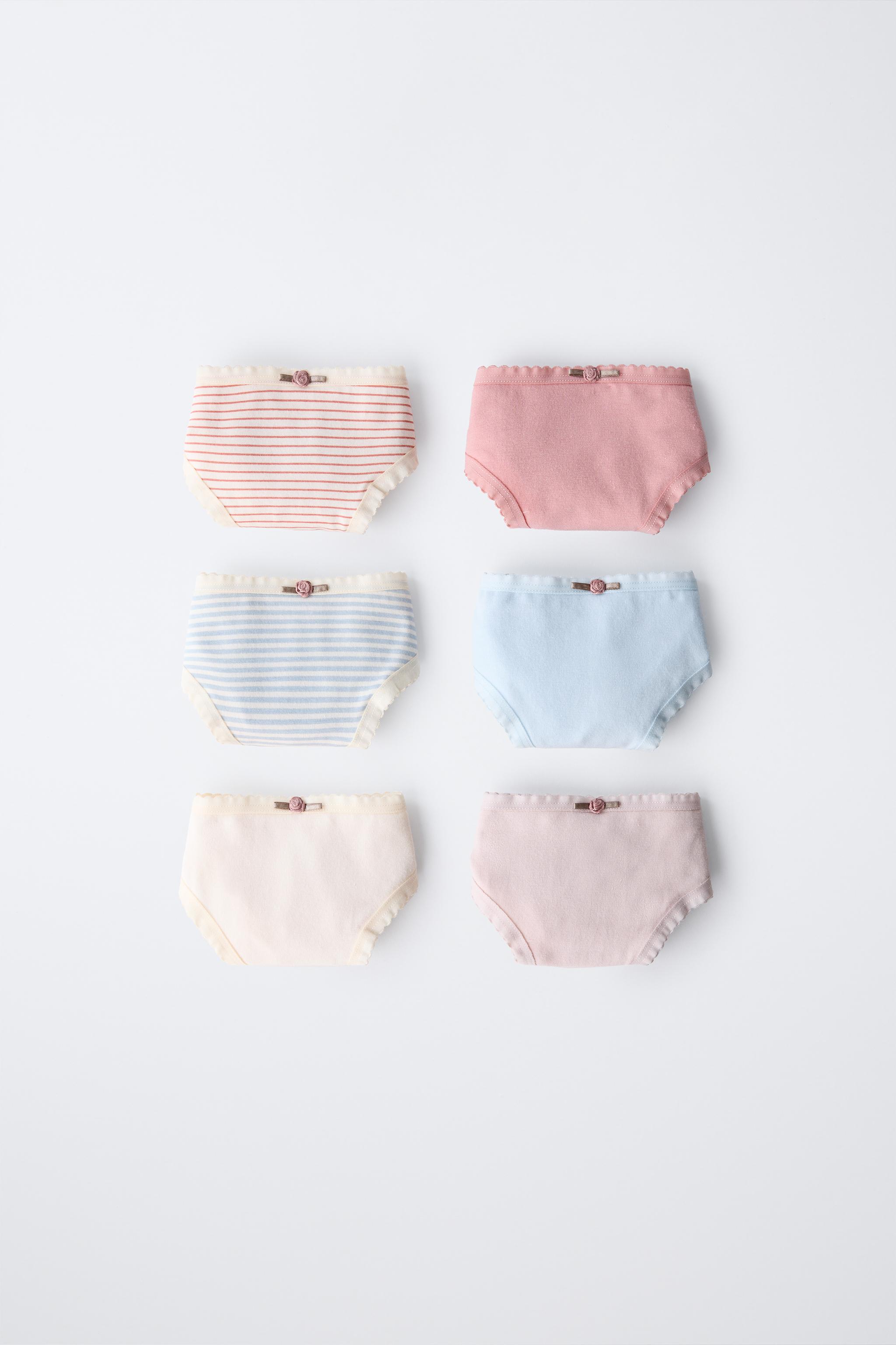 2-6 ANS/ LOT DE SIX CULOTTES FLEUR
